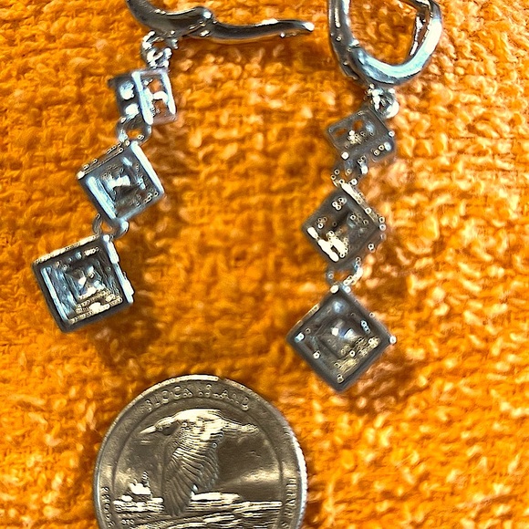 Blue topaz earrings sterling silver - Picture 8 of 9